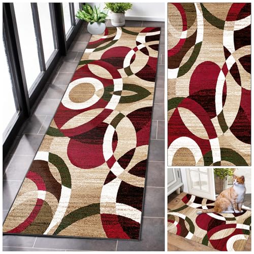 Alfombra Cocina Lavable Antideslizante Alfombra Pasillo Larga Alfombra Corredor Tapete Suelo Cocina Modernas Alfombras de área para pasillos baño Lavadero Comedor Entrada Dormitorio 40 x 60 cm