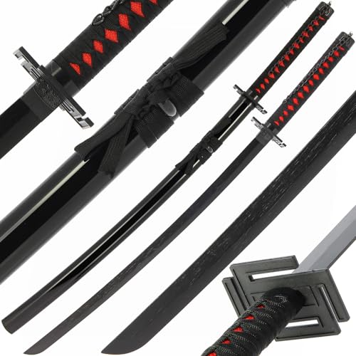 Anime Wooden Sword Bleach Bankai Handmade Prop Non Sharp Blunt Blade Made of Bamboo - 75 cm / 30" inch Cosplay Dress Up Display Decoration Teen Gift Kids Boys Girls