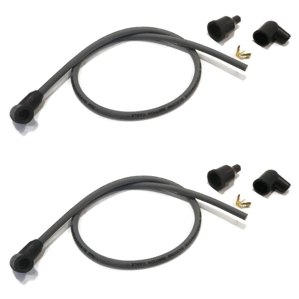The ROP Shop (2) New Ignition Coil Spark Plug Wires fit Kohler K582 K660 K662 4-23 HP Engines