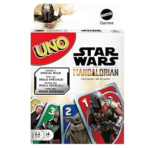 UNO Star Wars The Mandalorian in Storage Tin, Themed Deck & Special Rule, Gift for Kid, Adult & Family Game Nights, Ages 7 Years Old & Up, HJR23