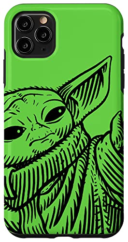 Coque iPhone 11 Pro Max Star Wars Grogu finie la peur des rayures avec cette coque verte