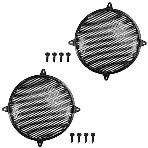 Fielect スピーカーグリル ホーンプロテクトメッシュ メッシュデコール スピーカーエッジ スピーカーエッジ インチ オーディオ スピーカー ゴム オーディオスピーカー サークルウーファ対応 ガードプロテクター カバー サブウーファーラウンドグリル ブ