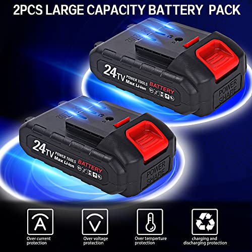 Einhand Mini Kettensäge mit Akku 6 Zoll Klein Minikettensäge Hand Kettensäge Akku Astsägen Handkettensäge Einhandkettensägen Akkusägen Accu Säge Elektrische Akkukettensägen Electric Chainsaw Elektro – Bild 5