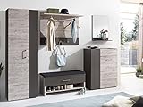 möbelando Garderobe Komplett Set Flurgarderobe Dielengarderobe Hängegarderobe Marijo I