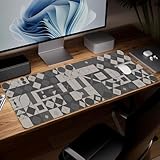 Leather Minimalist Desk Pad, Colorful Art Mouse Pad Large Computer Keyboard Gaming Mousepad Waterproof Desktop Protector & Cover, Decorative PU Leather Laptop Mouse Mat Decor 10 x 25.6 inch C102