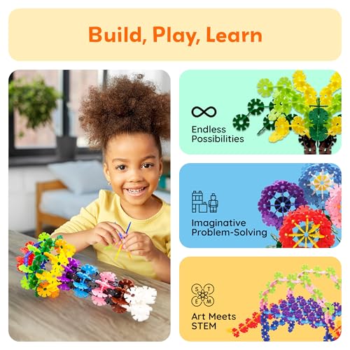 PicassoTiles Building Chips Interlocking Disc Construction Blocks in 12 Colors STEM Learning Early Education Toy Engineering Playset Child Brain Development for Toddlers Girls Boys Kids Age 3+ PTF108 - Image 6