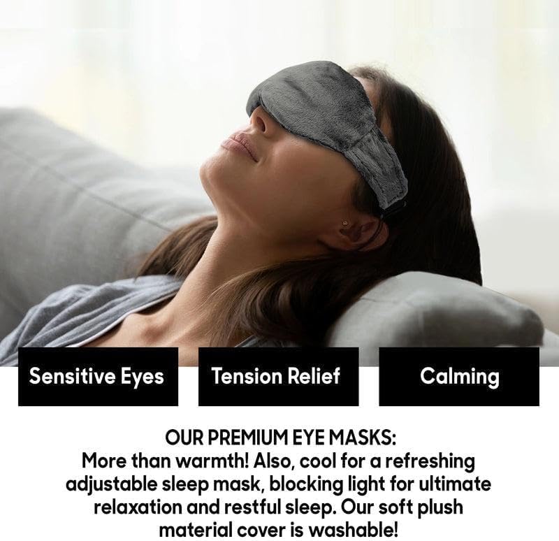 Miniatura 6 de Envoltura para cuello y hombros + máscara térmica para ojos Juego de terapia de calor y frío para aliviar el dolor, ojos secos, dolores de cabeza y