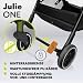 LIONELO Julie One Buggy Kinderwagen bis 22 kg, verstellbare Rückenlehne und Fußstütze, Moskitonetz, Beinwärmer, Getränkehalter und Transporttasche, zusammenklappbar