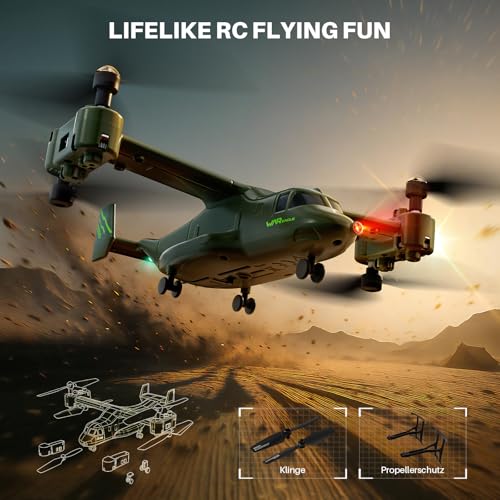 Image of SYMA X550 RC Plane, 4CH Tiltrotor for Kids & Beginners, Stunt Flight
