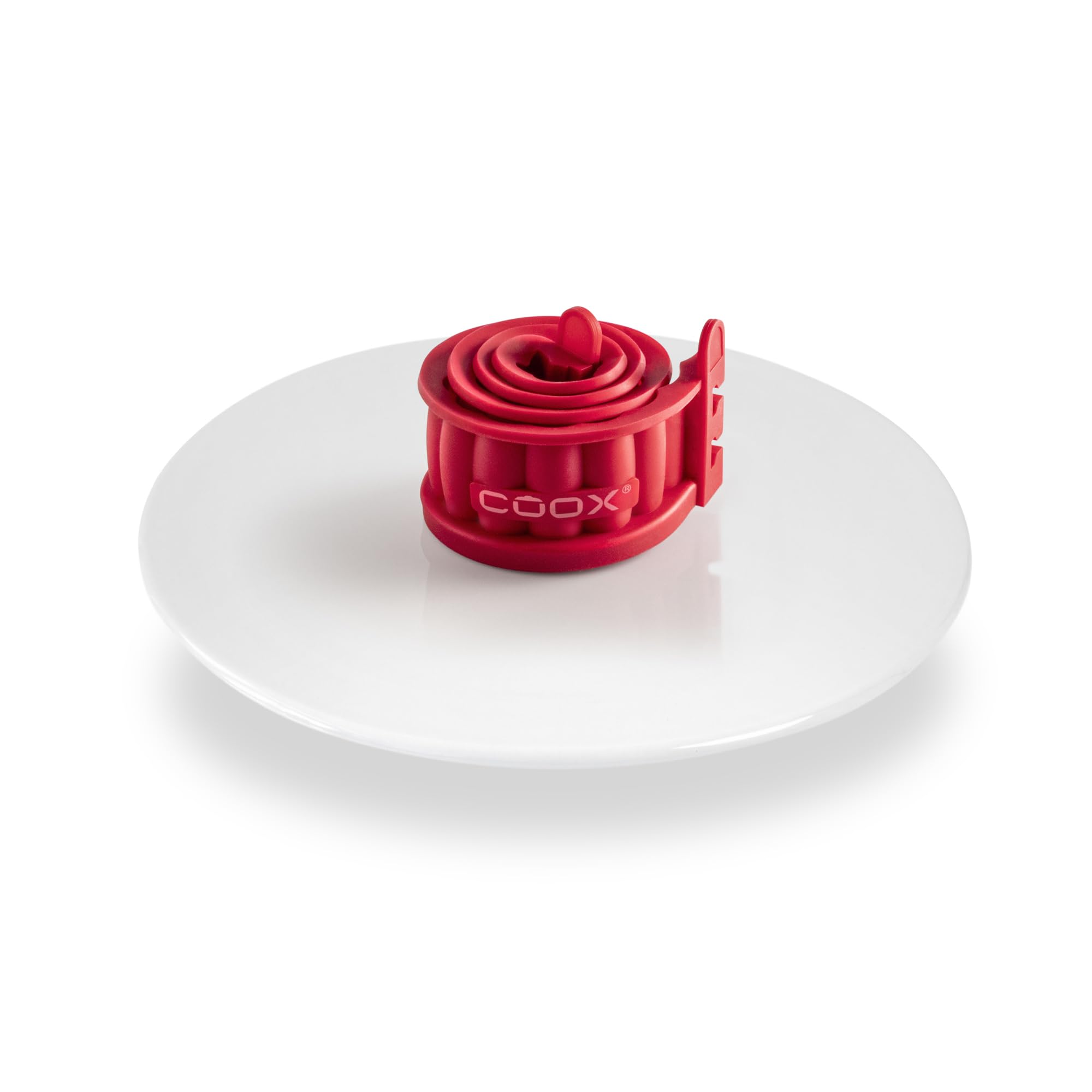 coox Moule à quiche avec fond en porcelaine de 26 cm de diamètre en rouge, cuire et servir et couper directement sur la plaque en porcelaine, pas besoin de le mettre en œuvre