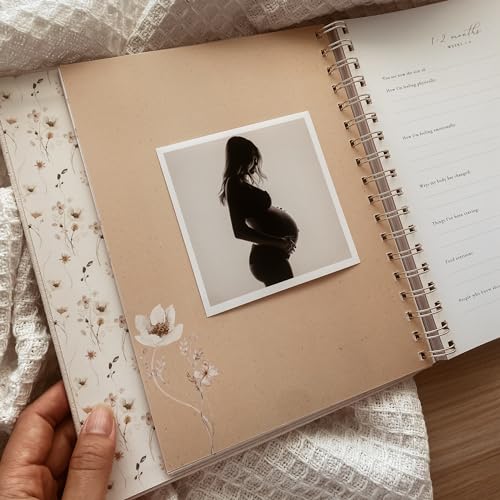 Peachly PEACHLY_PREGNANCY_AUDREY Pregnancy Journal - Linen Pregnancy Book To Capture Every Milestone thumb #3