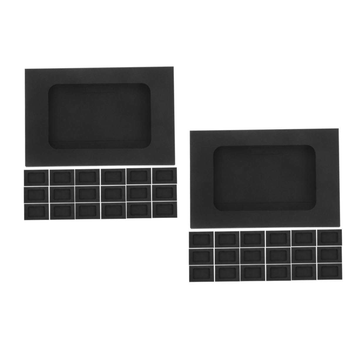FOMIYES 60 Pezzi Buste Nere con per Inviti Piccole Buste per Matrimonio Shower Laurea e Biglietti Design Semplice con Chiusura Facile e