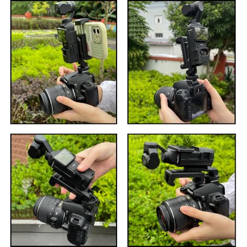 Image of yantralay Phone Holder for DJI Osmo Pocket 4 and Pocket 3, Vlogging Camera Expansion Bracket, Adjustable Adapter Frame, Live Streaming Accessories | Osmo Pocket 4 Accessories