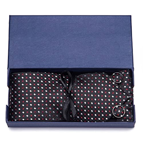 Set de corbata y gemelos con caja de regalo para hombre