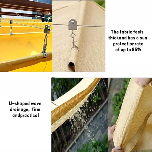 Voile d'ombrage rétractable pour toit de balcon et cour