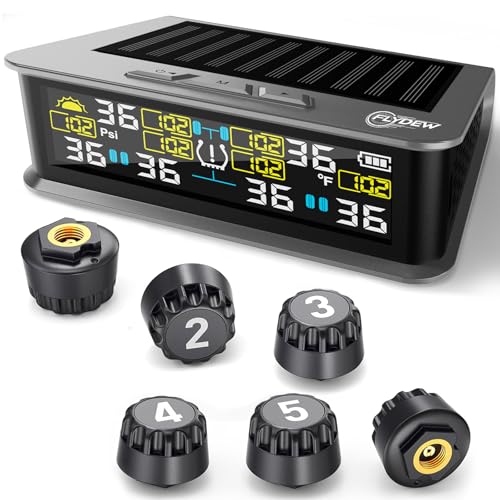 6-Wheel RV Tire Pressure Monitoring System (TPMS) - 6 Sensors