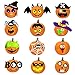 WEKON 12pcs Pegatina en Calabaza, Pegatina de Calabaza Halloween, Pegatina Decoración de Calabaza, Pegatina Cara de Calabaza 16cm-20cm con 11 Palito de 11.4cm para Halloween Manualidades Fiestas