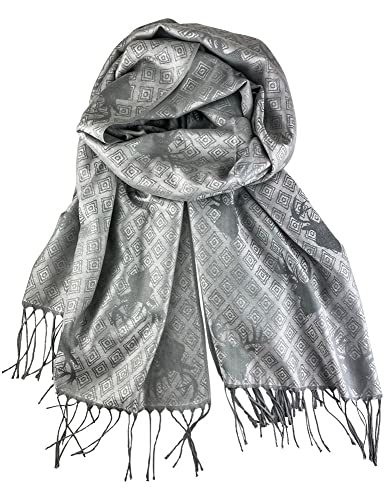 Trachten Schal uni mit Hirschmotiv - Grau Cover