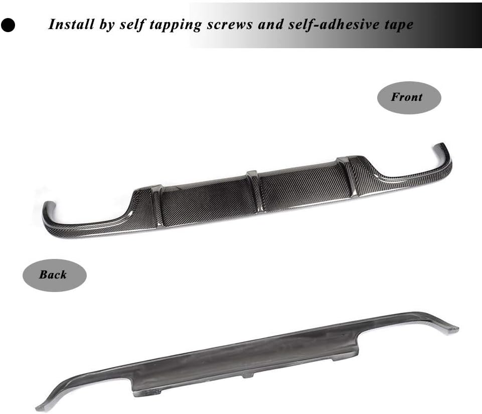 Carbon Fiber Rear Diffuser for Mercedes Benz E-Class W211 E55 2002-2006 AMG Sedan 4D Custom Parts Bumper Cover Protector Body Kits (Black)