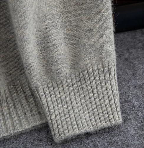 Pure Cashmere Men Turtleneck Sweater Thick Warm Long Sleeve Pullover3