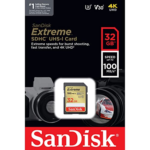 Cartão de Memória Sd 32gb Cartão Sd Extreme Velocidade de Leitura de até 100Mbs Classificação de Vel