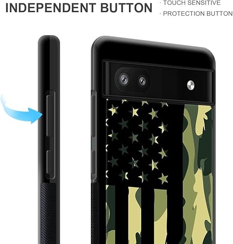 Miniatura 8 de DJSOK Funda compatible con Google Pixel 6A, bandera de golf para hombres, niños y niñas, de doble capa, a prueba de golpes, resistente, funda para