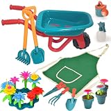 unanscre Gardening Tool Set with Toddler Wheelbarrow