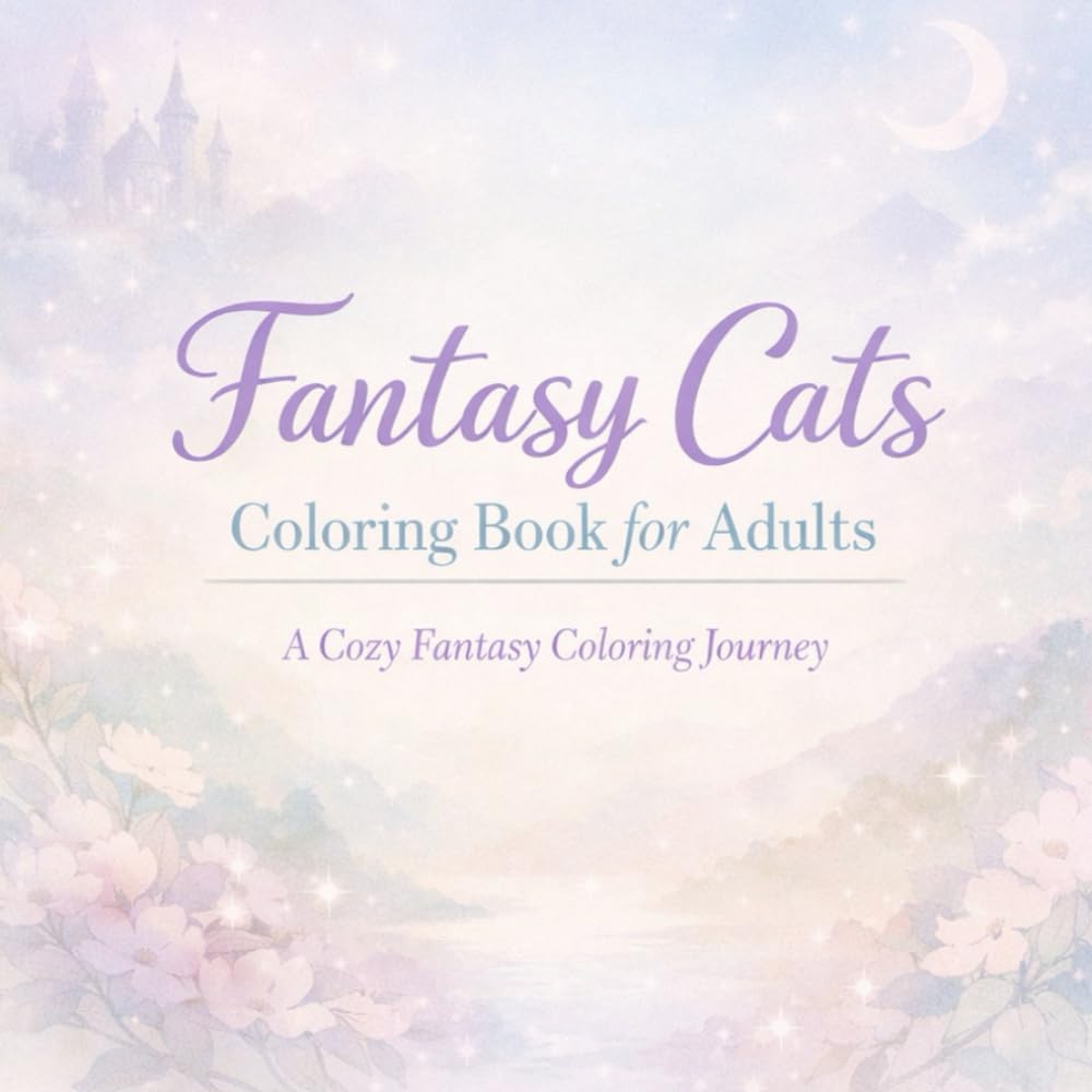 Fantasy Cats Coloring Book for Adults — Stress Relief & Relaxation in a Magical World: A Cozy Fantasy Coloring Journey (Enchanted Forest)