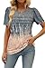 Blouses for Women Short Sleeve Tees Shirts Trendy Ladies Summer Tops