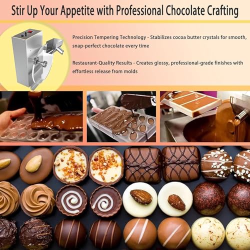 Commercial Stainless Steel Chocolate Melting Tempering Machine Tank with Mixing Wheel Adjustable Speed Auto Dispenser for Bakeries Confectionery Shops pouring machine