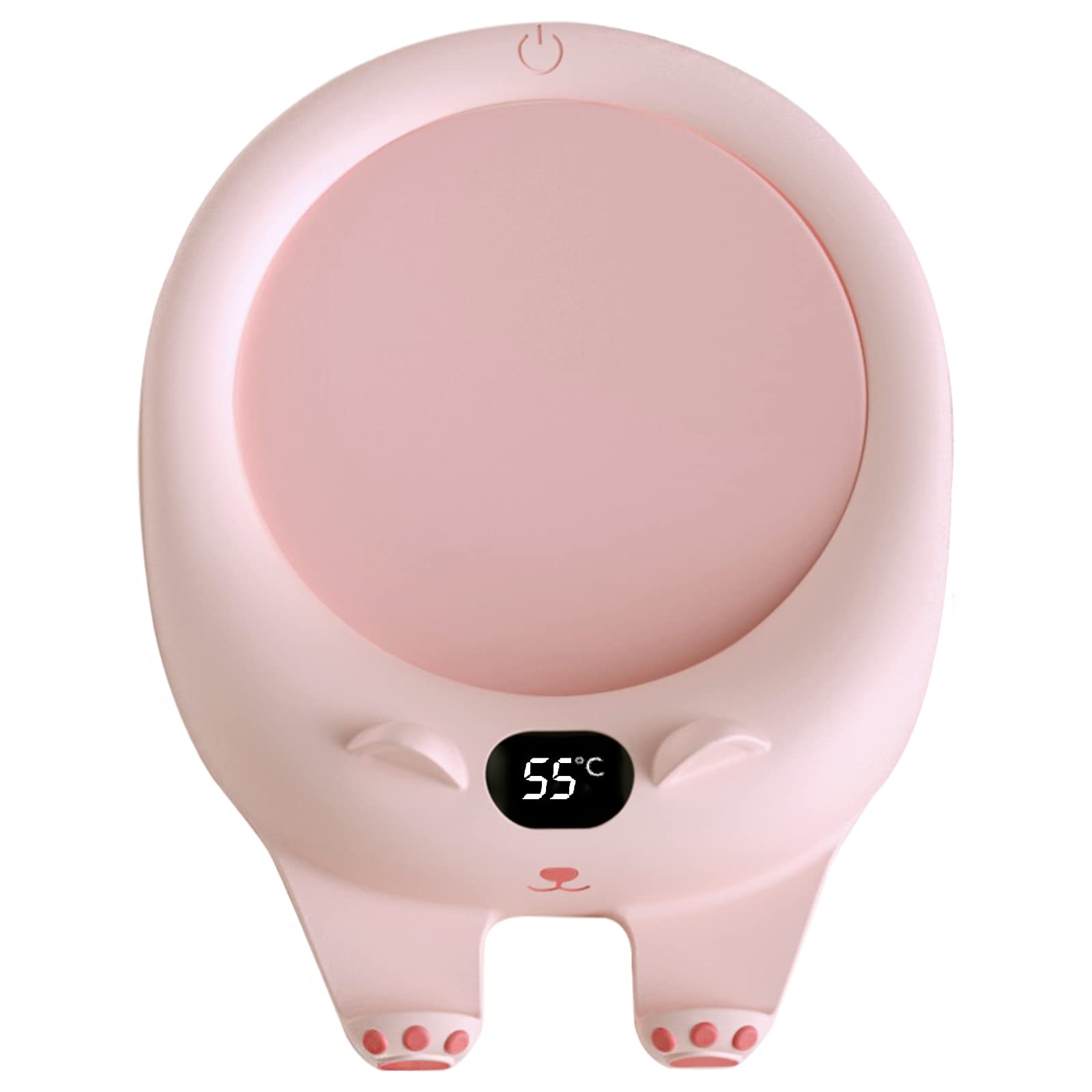 Coffee Mug Warmer,Coffee Cup Warmer for Desk Candle Warmer with 3 Temperature Setting Smart Coffee Warmer Accessories Heating Warmer Plate for Coffee Tea Water Milk, Auto Shut Off (Not Include Cup) - Cat Pink