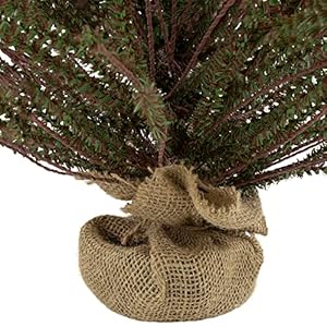 Northlight 2' Green and Brown Artificial Christmas Tree with Burlap Base - Unlit Northlight 2 Green and Brown Artificial Christmas Tree with Burlap Base Unlit
