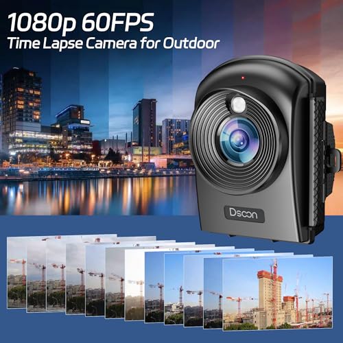 Image of Dsoon Time Lapse Camera,1080P HD Timelapse Camera Outdoor,110 Wide Angle & 2.4 inch LCD Screen,180 Days Standby for Record Construction, Weather, Plant,Drawing(64GB TF Card Included)