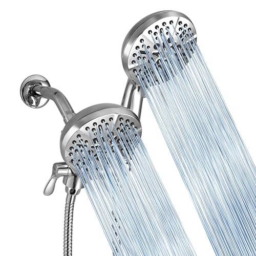 Ensemble de douche à effet pluie haute pression avec douchette multi-réglages finition luxe - 2