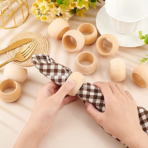 PH PandaHall 10pcs Napkin Rings, Wooden Serviette Holders Round Table Napkins Holders Farmhouse Wood Napkins Rings for Holiday Wedding Dining Room Party Table Decoration - Cosy Home Interiors PH PandaHall 10pcs Napkin Rings, Wooden Serviette Holders Round Table Napkins Holders Farmhouse Wood Napkins Rings for Holiday Wedding Dining Room Party Table Decoration - Image 5