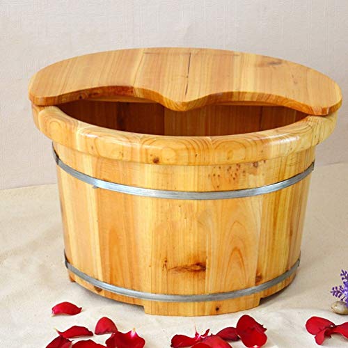 Spa de pies de madera natural con tapa miniatura 2