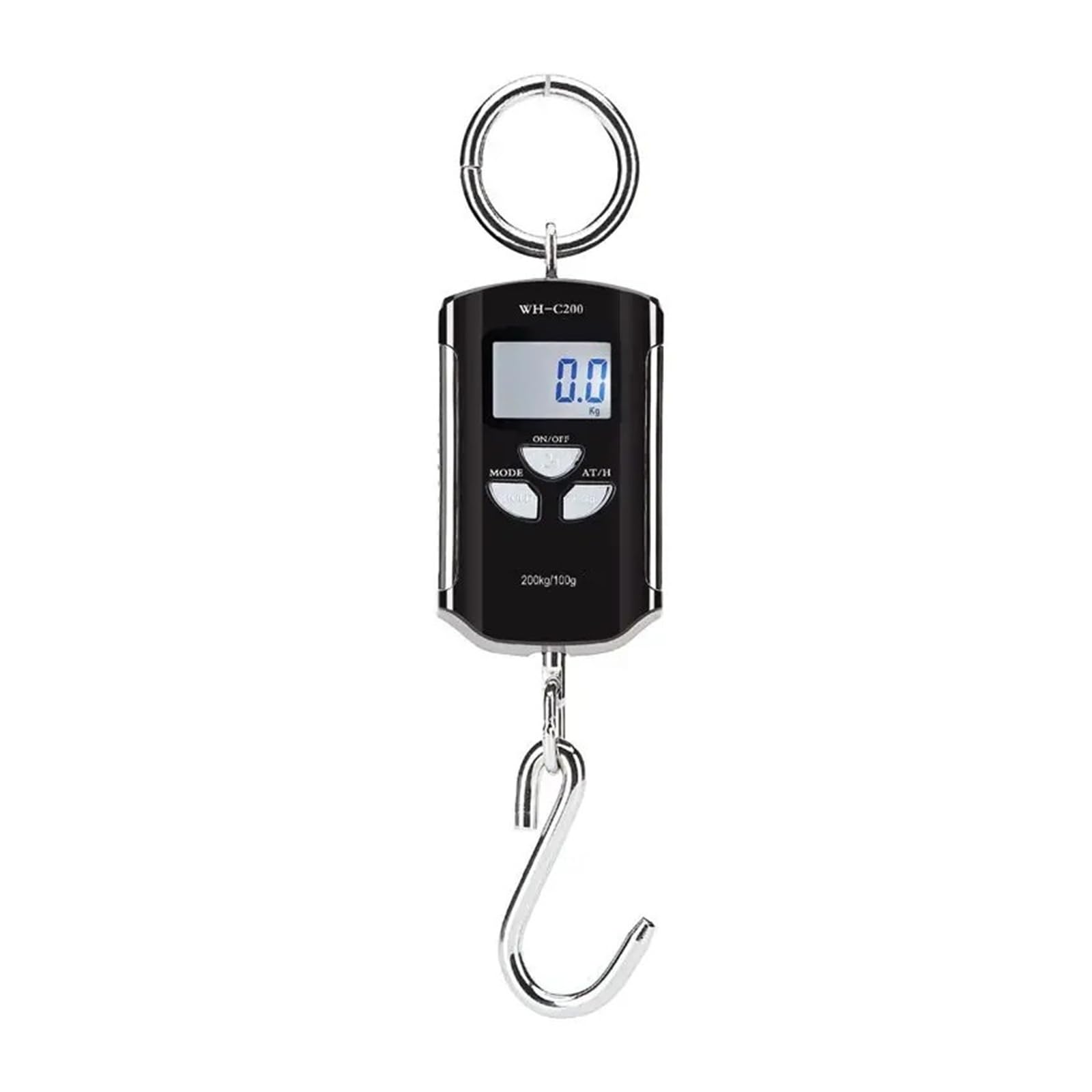 200kg 100g waga dźwigowa Heavy Duty elektroniczna cyfrowa hakowa ze stali nierdzewnej LCD Kg Lb pętla wisząca balansowa