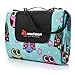 meteor Manta Picnic Impermeable Polar de Playa portátil Alfombra Plegable Multiusos Jardin Camping Conciertos al Aire Libre L XL XXL 3XL Multicolor (XXL 200x200, Búhos)