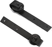 Vista 87 de CCJH - Kit de herrajes para puerta corrediza de granero de 10pies, resistente, suave y silencioso, fácil de instalar, p/paneles de puerta indiv.