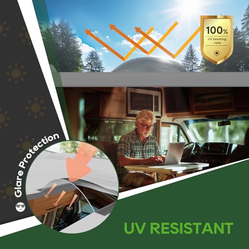 Image of RVGUARD RV Skylight Replacement, 26 inch x 26 inch Outer Dimension Skylight Fits All Standard 22 inch x 22 inch Openings, RV Skylight for Camper Trailer Fifth Wheel Truck, UV Resistant, Impact Resistant, Smoke
