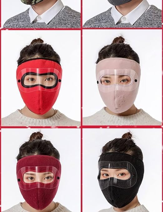 Image of MSA Winter Windproof Mask Coldproof Washable Thickened Electric Car Dustproof Goggles Breathable Protective Warm Mask For Men And Women (pack of 1) Multicolor