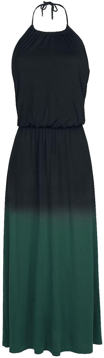 Black Premium by EMP Mujer Vestido Negro-Verde con Degradado de Color