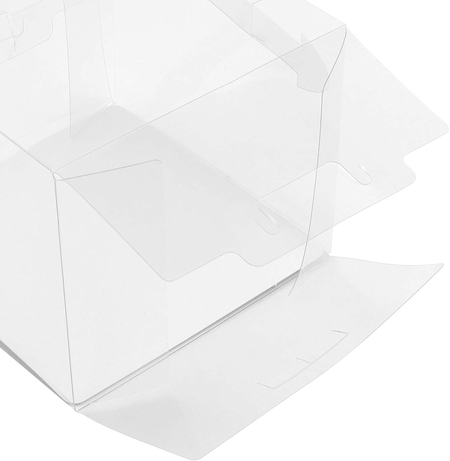 SEUNMUK 60 Pieces 5 x 5 x 4 Inch Clear Cake Boxes with Handles & Cake Boards, Transparent Bakery Boxes, Plastic Cake Packaging Boxes for Birthday, Wedding image 4