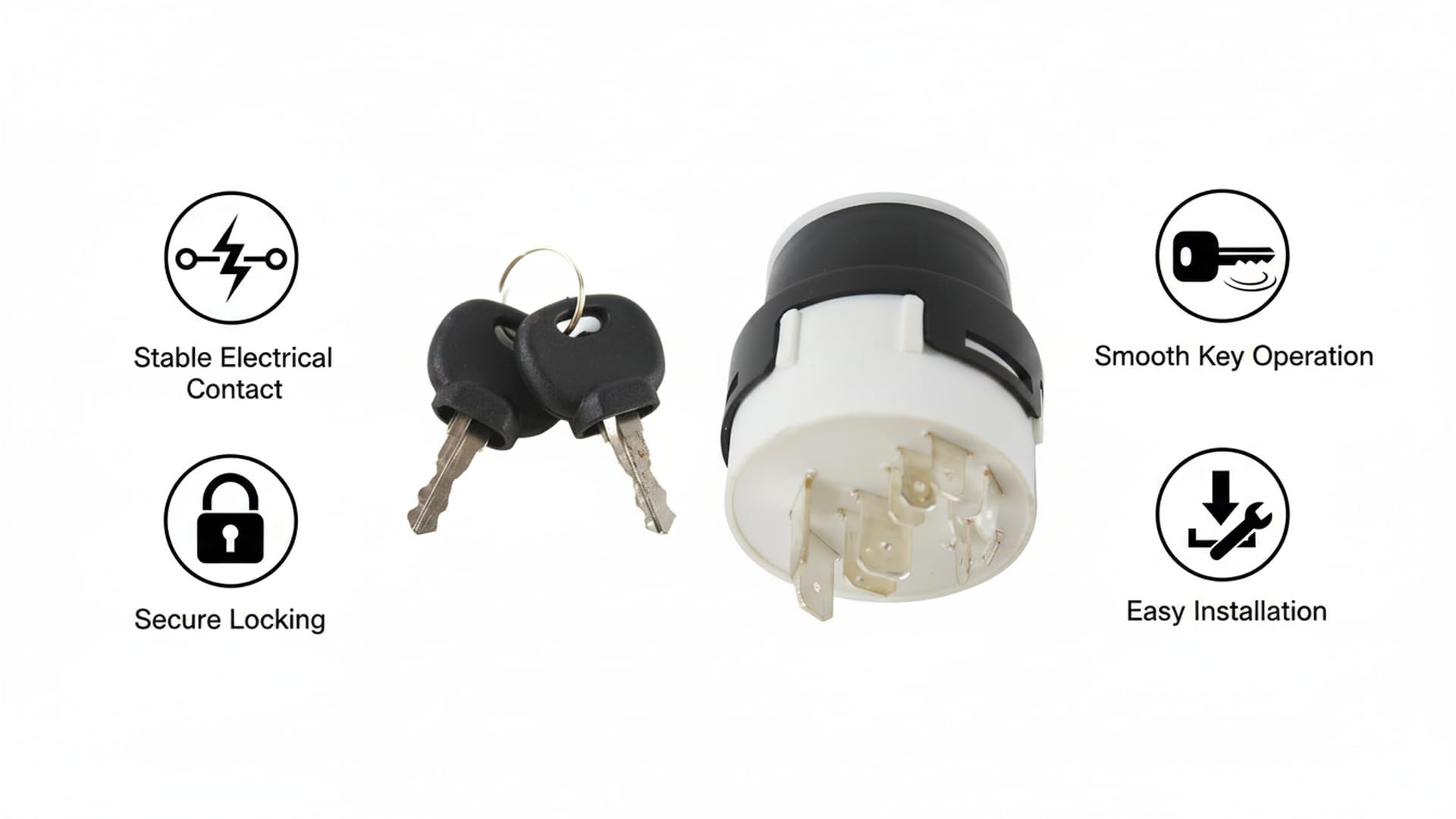 Amazon.com: SINOCMP 701-80184 Ignition Switch 50988 701-45500 for