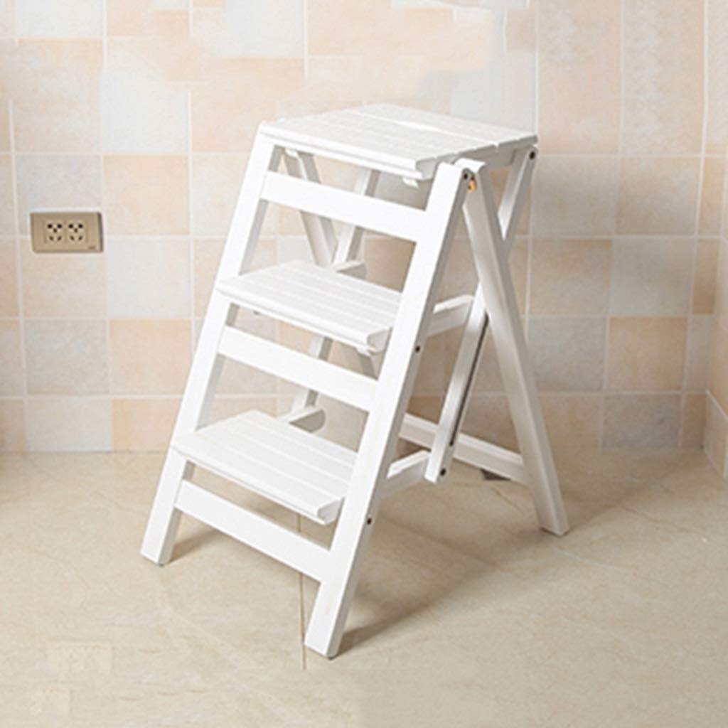 Taburete de escalera multifunción de tres peldaños con diseño plegable