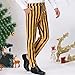 VgueElegc Men's Striped Dress Pants for Men's Big & Tall Flat Front Business Trousers Yellow-Black