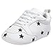Fossen Recién nacido Bebe Zapatos Cuero artificial Zapatillas con Bordado Pentagram Suela Blanda Antideslizante Primeros pasos Para Bebé Niñas Niño (0-6 meses, Negro)