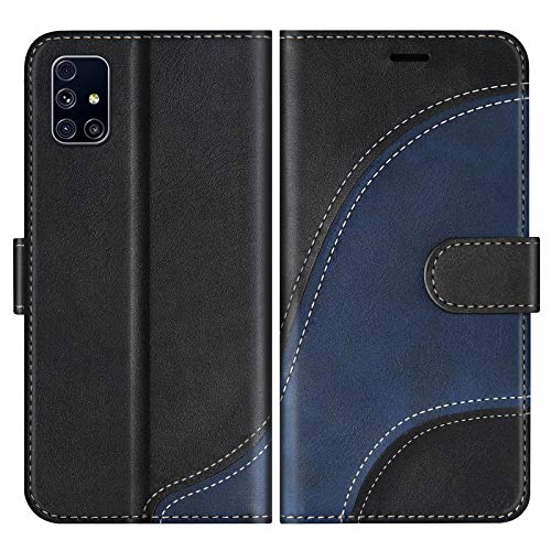 BoxTii Cover per Galaxy M31S, Custodia in PU Pelle Portafoglio per Samsung Galaxy M31S, Magnetica Cover a Libro con Slot per Schede, Nero