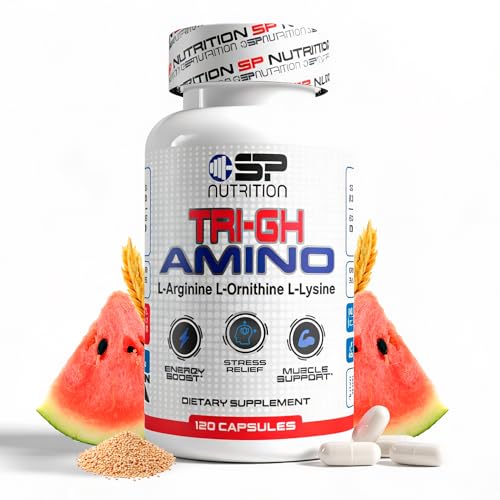 SP Nutrition Tri-GH Amino Complex L-Arginine L-Ornithine L-Lysine 120 Capsules Muscle Support Supplement