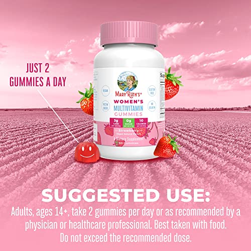 Vitamins For Women With Organic Ingredients | Vegan Womens Vitamins | Immune Support Daily Women's Multivitamin | Hair, Skin And Nail Gummy Vitamins For Women | 0G Sugar Per Serving | 60 Count #TOP3